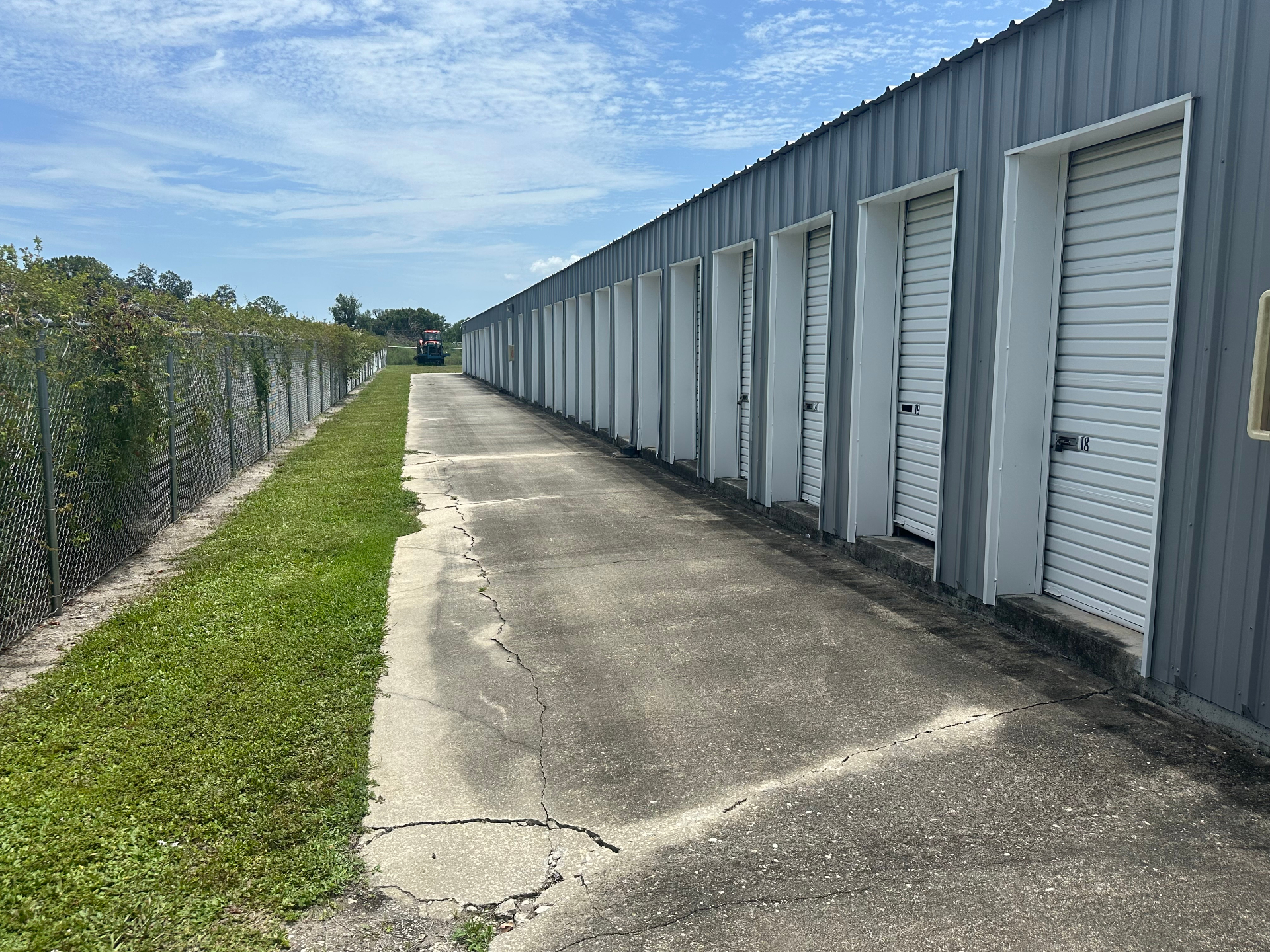 Back alley of Smart Fit Storage units