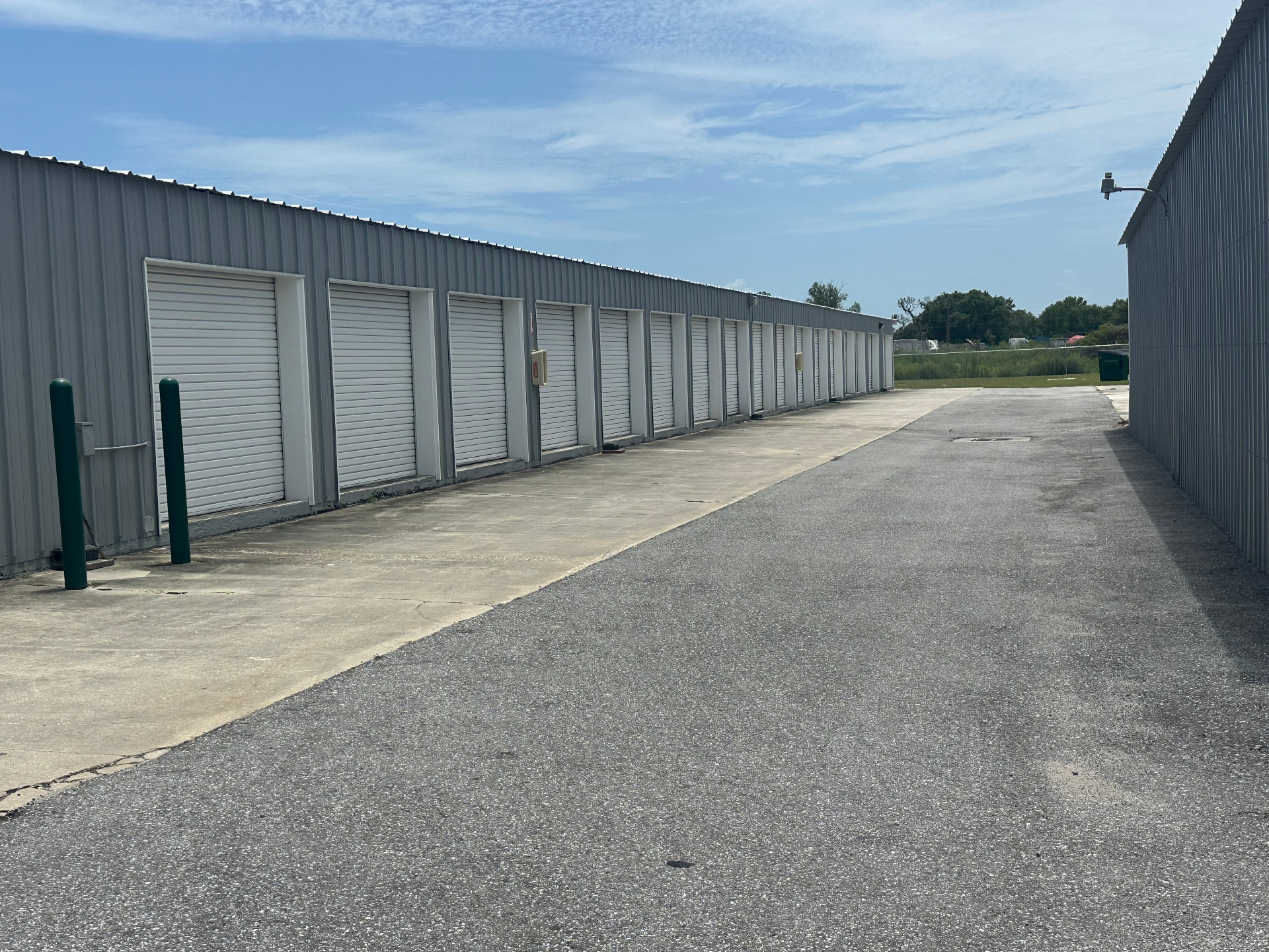 Front alley of Smart Fit Storage units